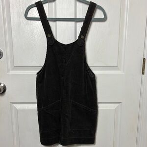 Y2K Abercrombie & Fitch brown cotton corduroy skirt overalls skirtalls sz Small